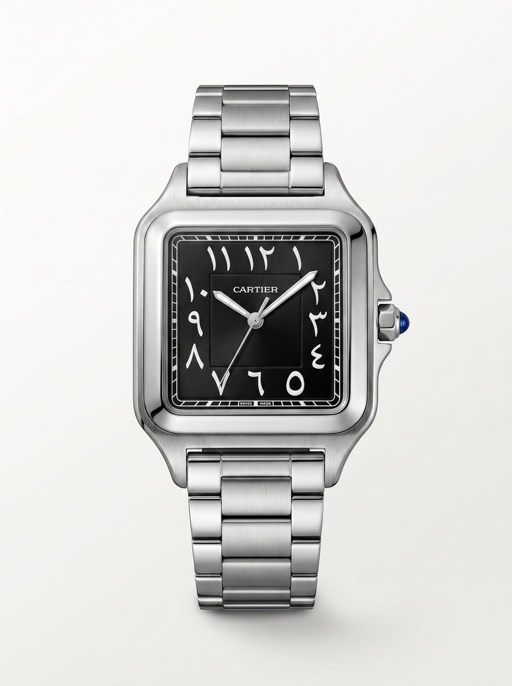 Cartier Santos-Dumont white dial Arabic numerals