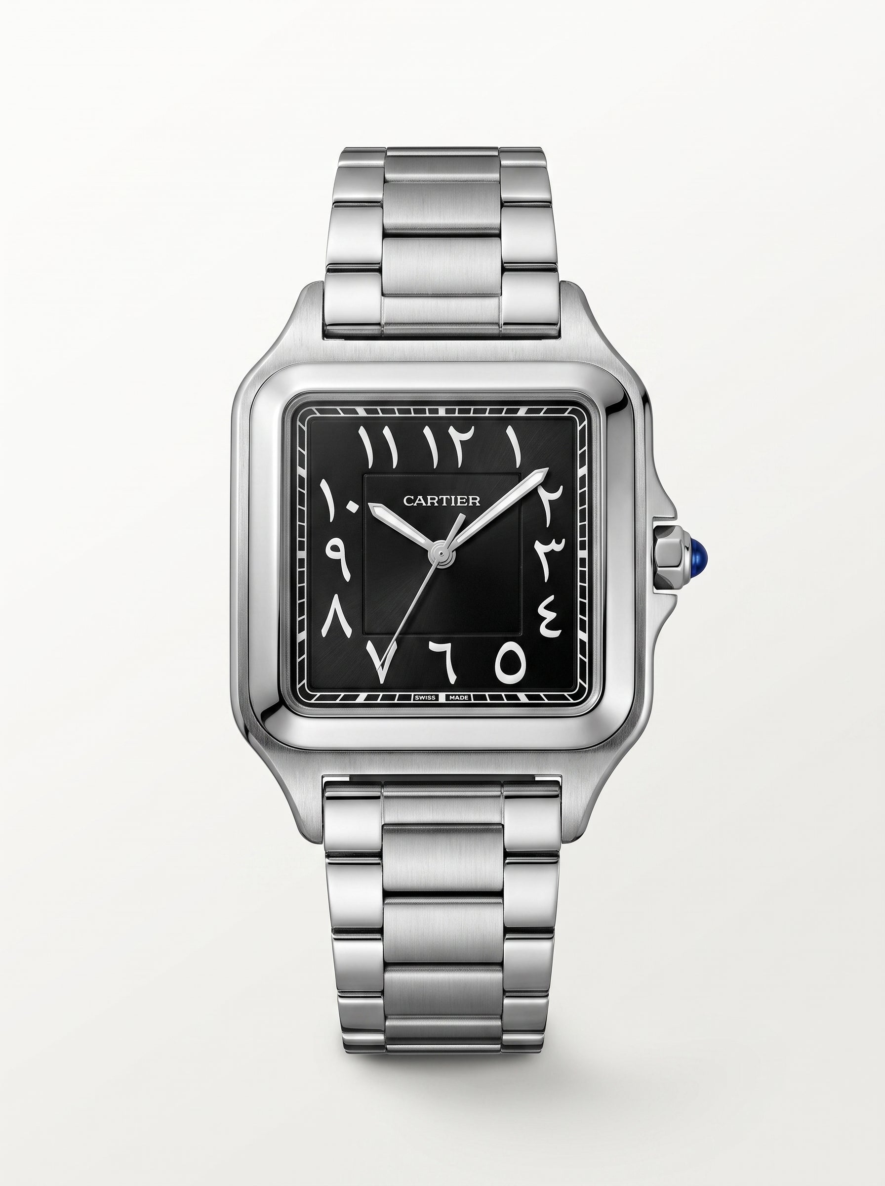 Cartier Santos-Dumont white dial Arabic numerals
