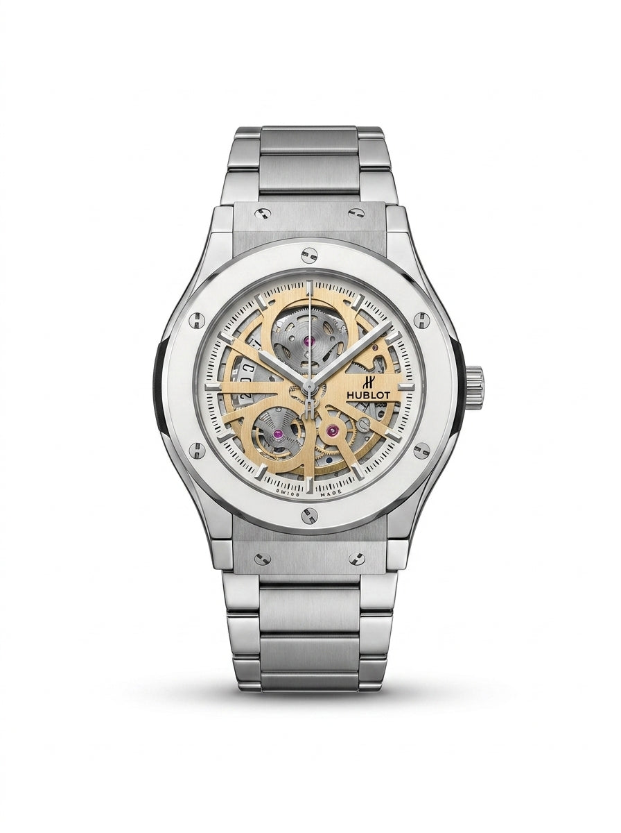 Hublot Classic Fusion – White Skeleton Edition
