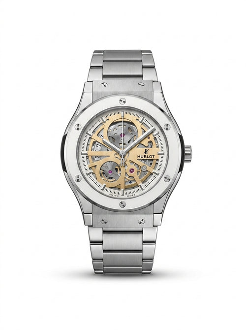 Hublot Classic Fusion – White Skeleton Edition