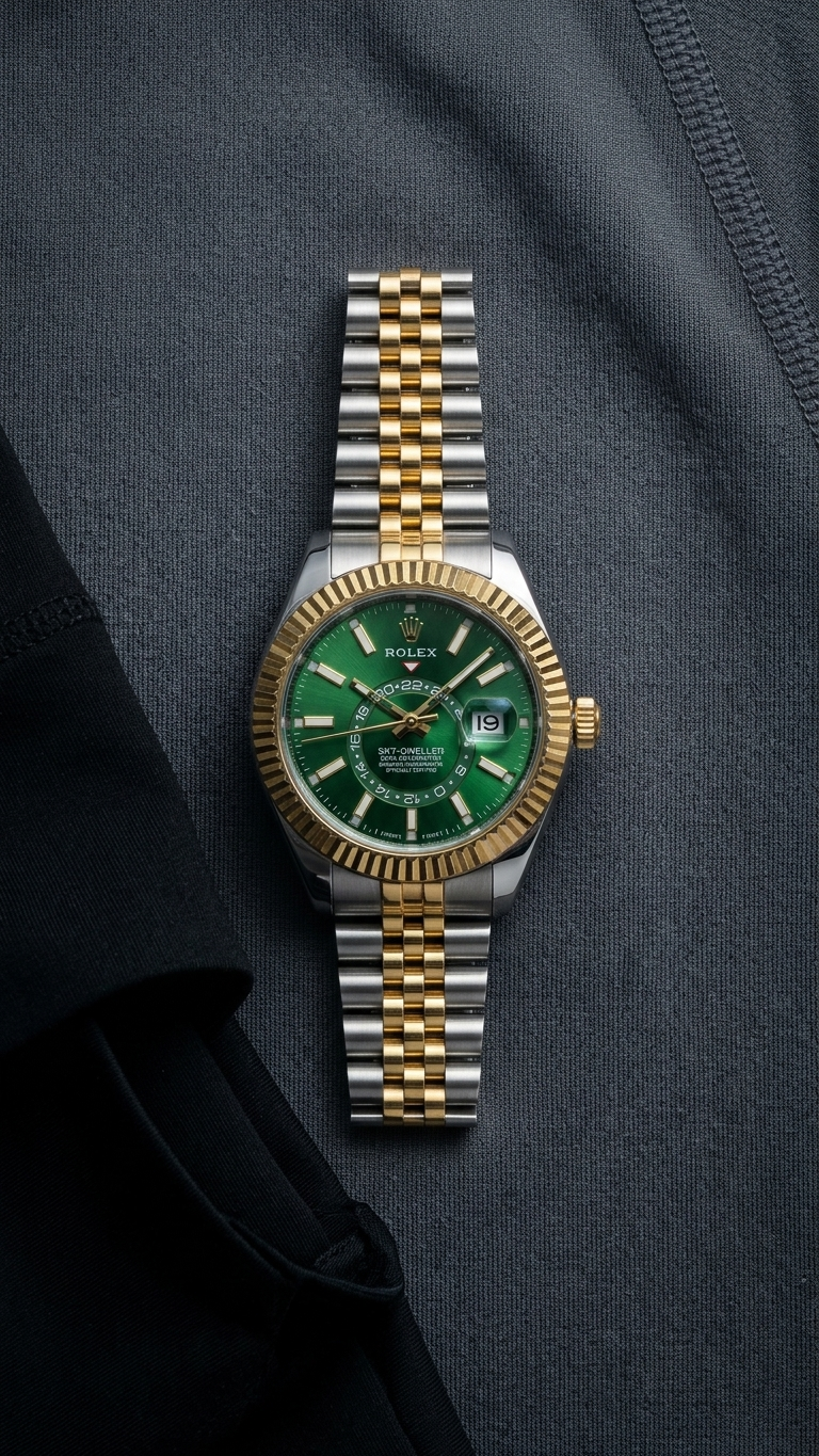 Rolex Sky-Dweller Silver-Gold Green Edition